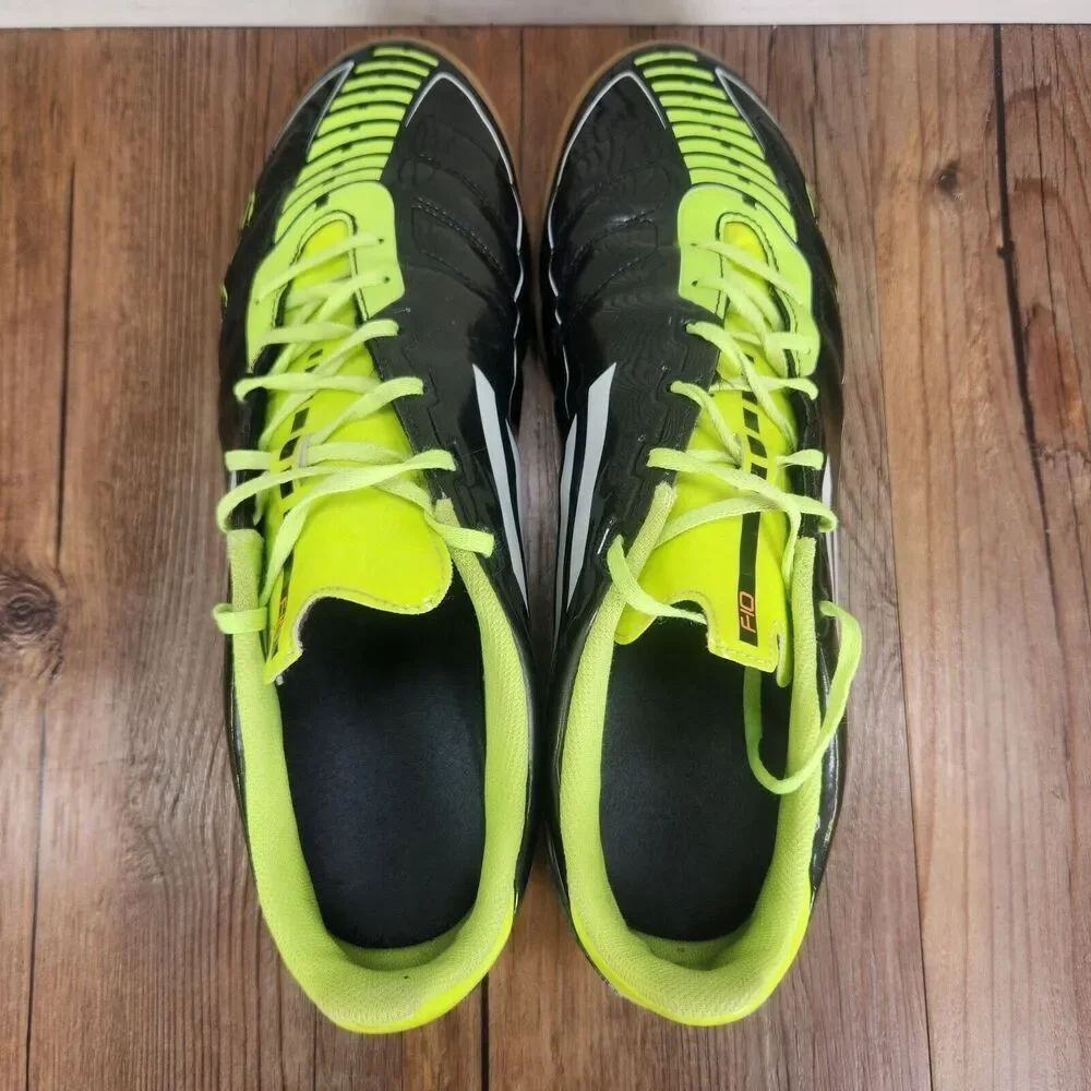 Adidas F50 Adizero TRX Mens Sz 12 Black Green Indoor Soccer Boots Shoes U41856